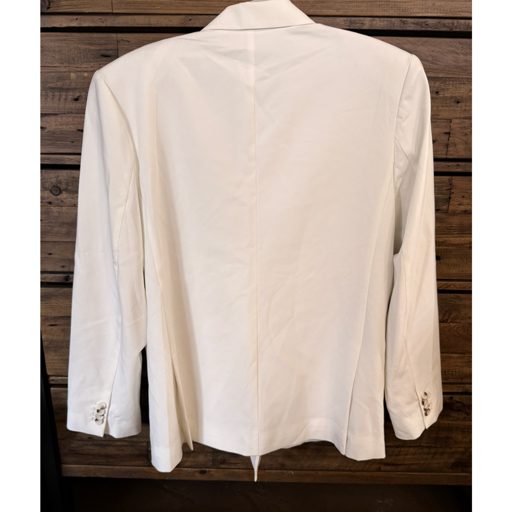 Naked Wardrobe Blazer Women's M White Double Breasted Tuxedo NWT - Picture 2 of 10
